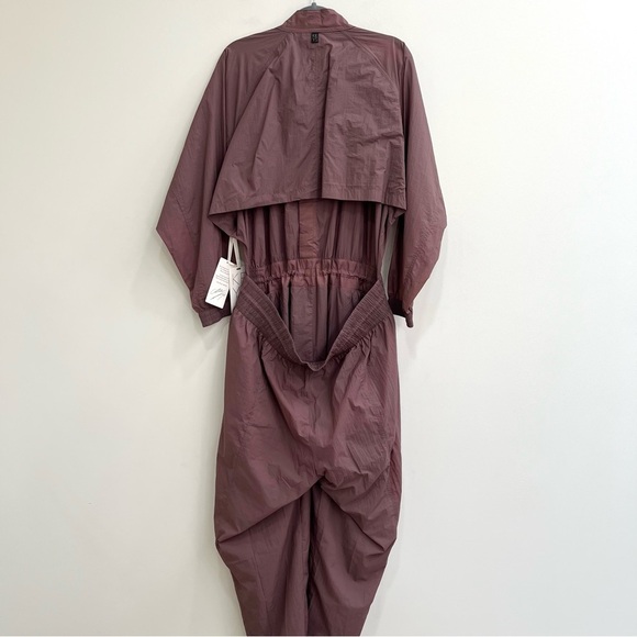 Athleta x Alicia Keys Utility Jumpsuit // Smoked Almond Brown Purple Size 22 - Picture 6 of 16